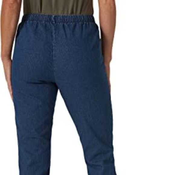 CHIC 24W Petite Womens Stretch JEANS Med. BLUE Straight Leg - Picture 8 of 9